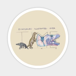 Dinosaurs Illustrated Over Time Magnet